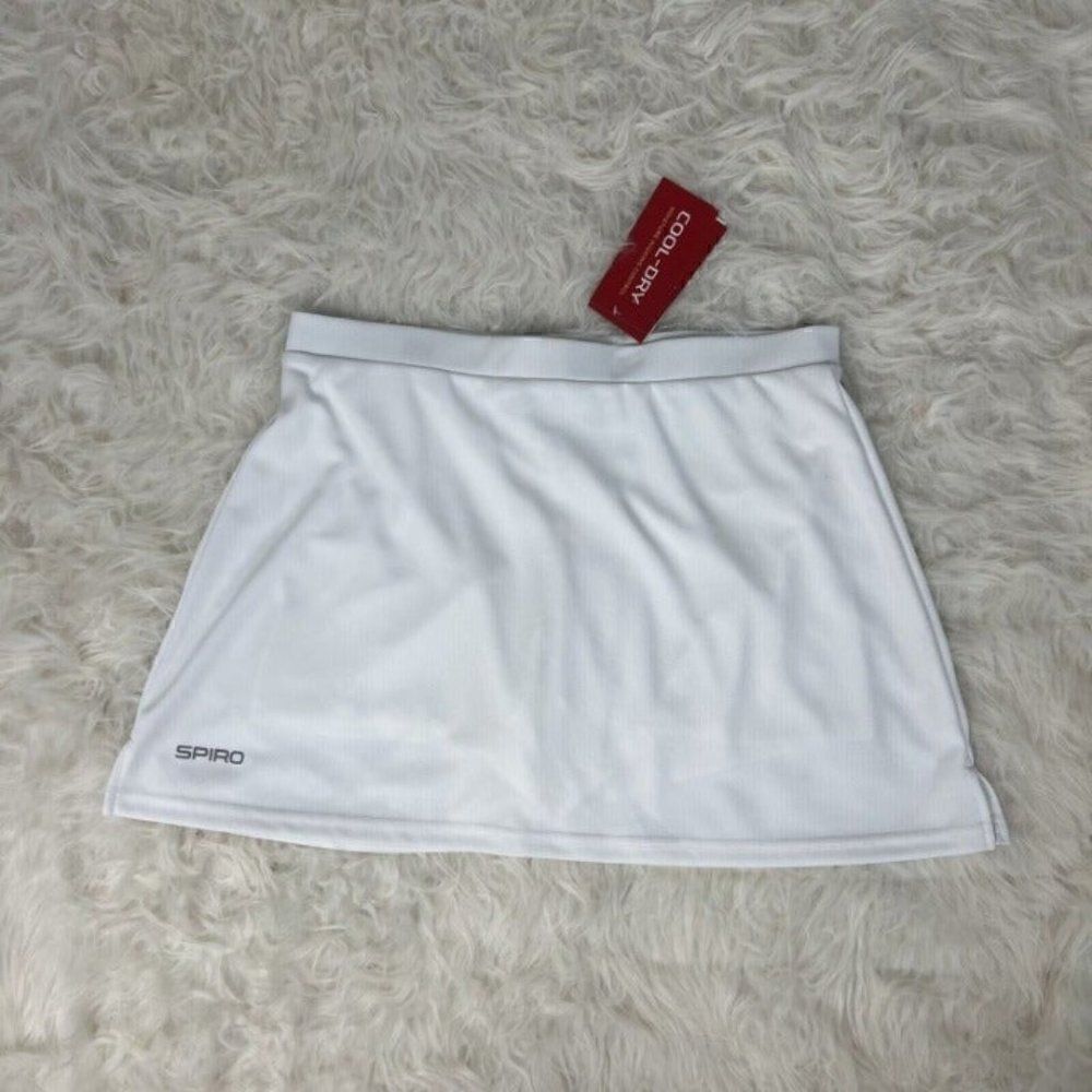 NWT SPIRO Women's White Sport Fitness Golf Tennis Skirt Skort Large 16 XL - Picture 1 of 12